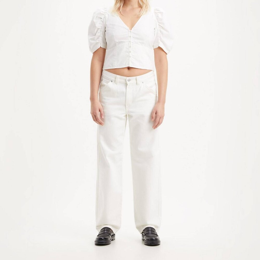 Women's Levi’s Premium Dad Utility Off White Jeans Size 28x30